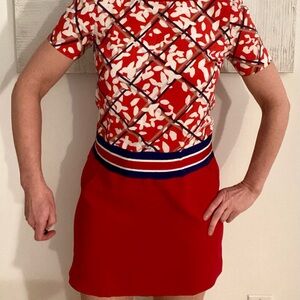 Jill Sanders Red Geometric Pattern Dress size 2